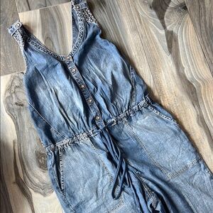 Denim Sleeveless Jumpsuit